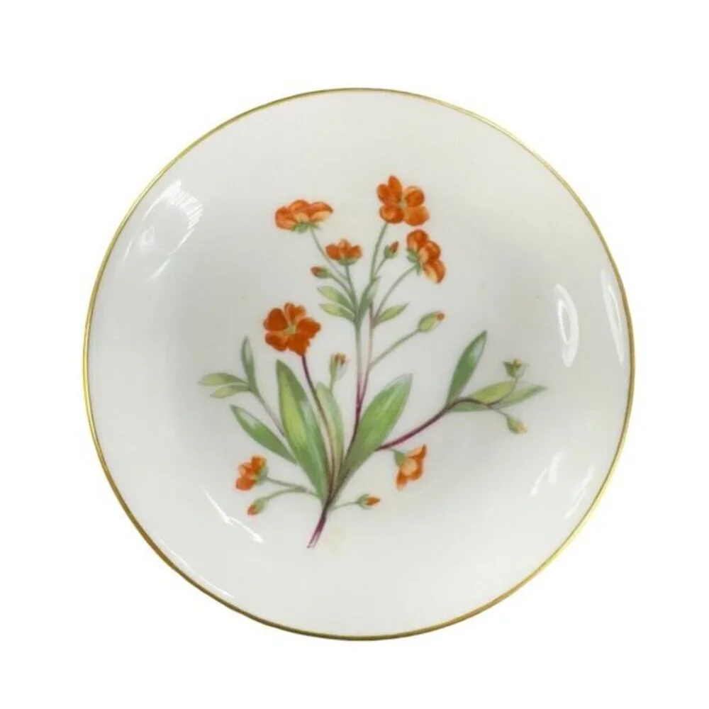 Minton Fine Bone China England Meadow‎ Round Dish Plate Porcelain Flowers